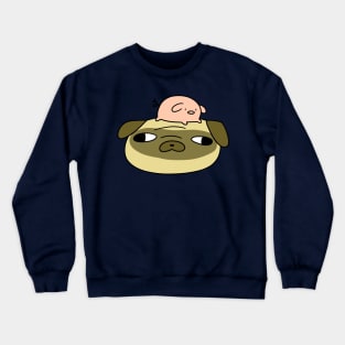 Pug Face and Mini Pig Crewneck Sweatshirt